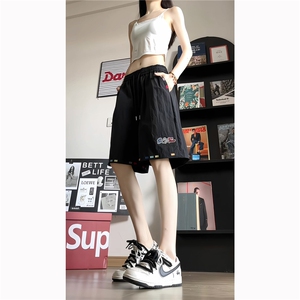 万针刺绣设计冰丝短裤女夏款2025新款中裤815A-DK24-P40控68