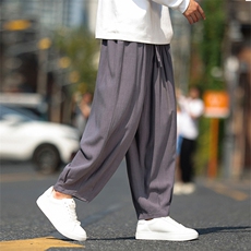 现货新款大码棉麻裤男士新中式日系休闲长裤A021-ZK62-P70控108，男装休闲裤，电商A021