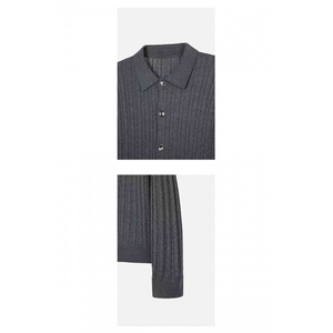 现货~6色老钱风秋冬条纹纽花休闲开衫毛衣MY2590批68图片