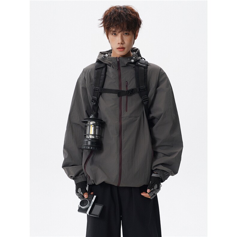M-8XL户外轻薄透气连帽外套皮肤衣防晒衣防晒服大码TZ1711/P100,男装防晒衣,电商B238
