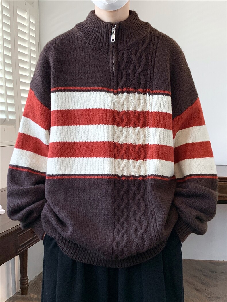 【新品】2025秋冬男士时尚休闲百搭针织连帽毛衣潮流-M245-P63,男装针织衫/毛衣,星座1105-1