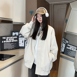 港风大码美式潮牌男女情侣款圆领夹克外套 XZ213-JKMM03-P75控98图片