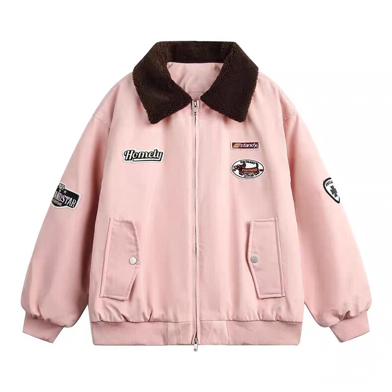 韩版摇粒绒棉服女装2025新款保暖棉衣夹克厚外套N8015-P85网络图,女装棉衣/棉服,电商B245