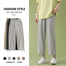 春夏宽松显高休闲裤冰丝垂感顺滑显瘦女长裤  2023-特批20图片