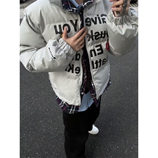 假两件短款棉服男款冬简约时尚慵懒潮流流行日系无品牌新款，男装棉衣，星座506A