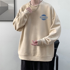 麂皮绒卫衣男大码重磅长袖t恤男JW81395-P35，男装卫衣，电商A040