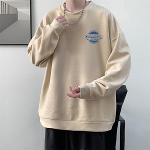 麂皮绒卫衣男大码重磅长袖t恤男 JW81395-P35图片