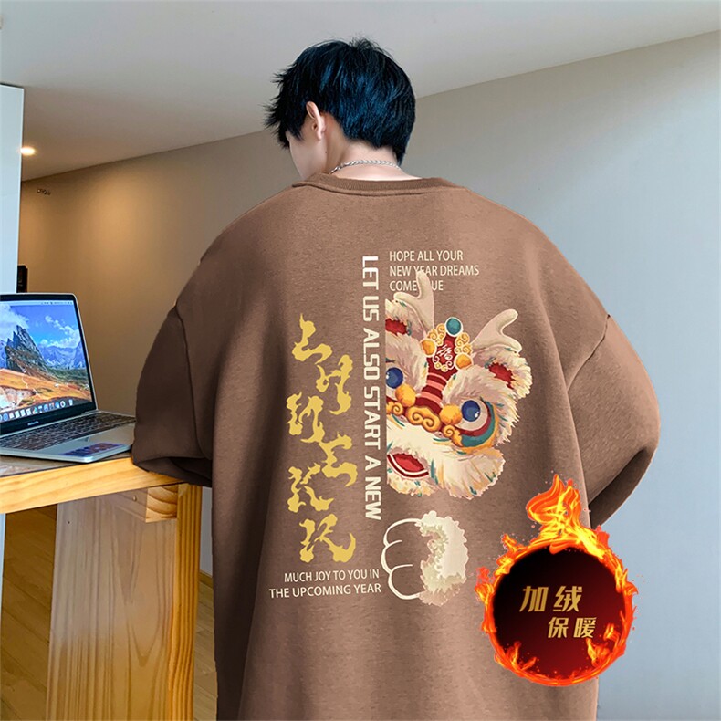 龙年卫衣冬季加绒加厚卫衣男女外套DY5526常规特P28加绒特33,男装卫衣,电商A486