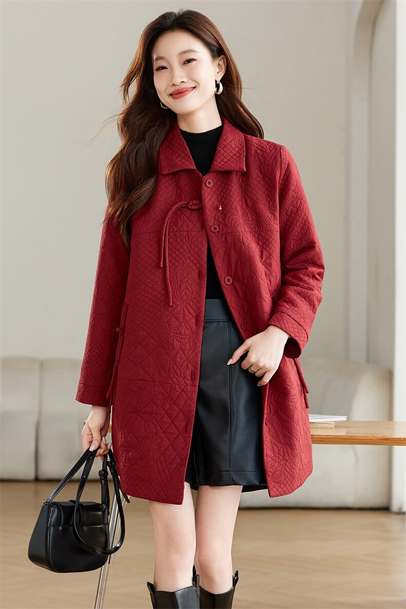 时尚加厚保暖棉服女冬季新款宽松显瘦长款外套,女装棉衣/棉服,韩派