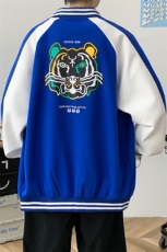 2024春装新品男士青少年简约开衫夹克印花棒球服时尚外套968-P60，男装夹克，电商A441-1