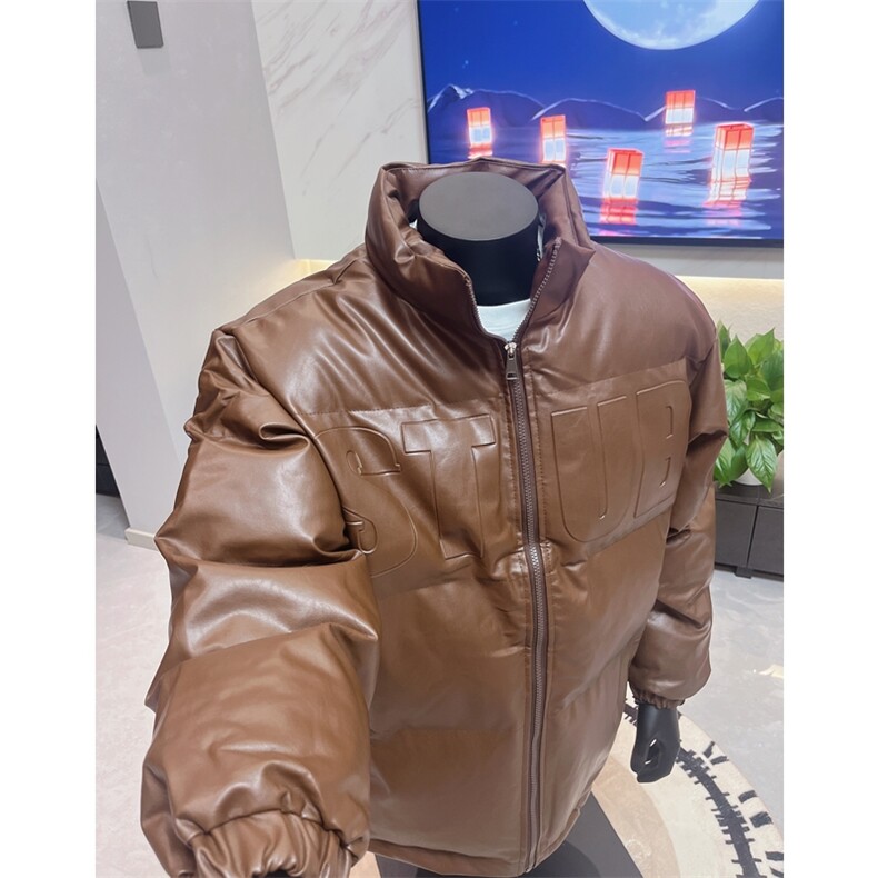 档口图立领钢印棉衣PU皮棉服棉袄M2883-特P100,男装棉衣,星座1213