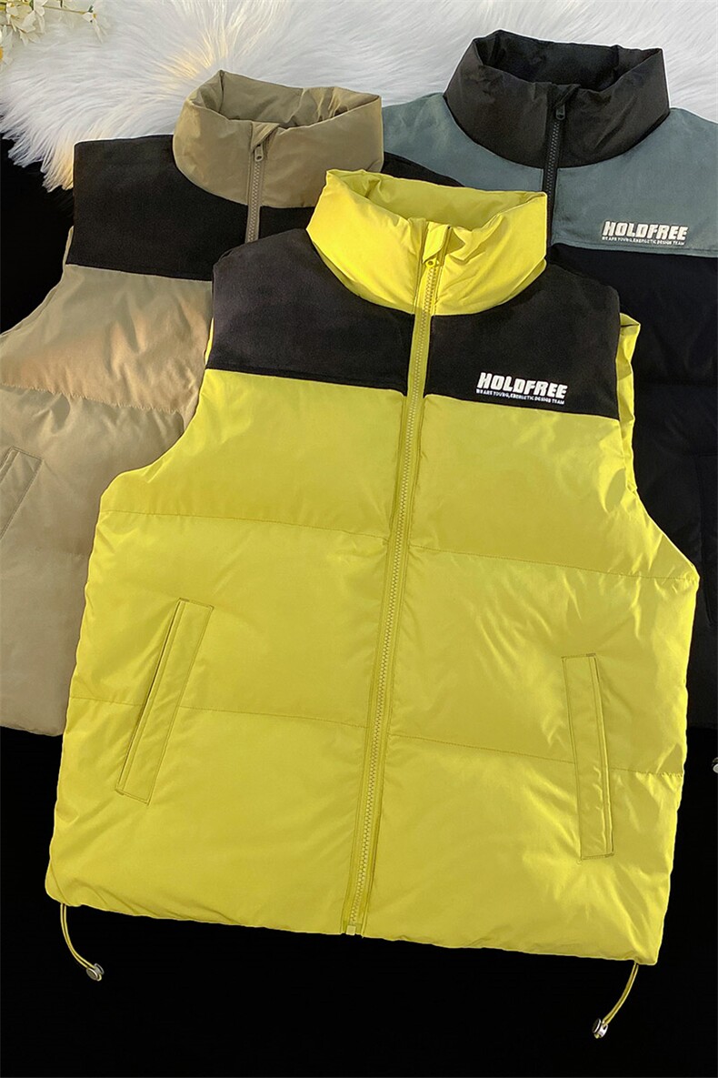 毛毯风2024新款秋冬复古情侣宽松棉马甲无袖外套男A436-2701-P90,男装背心/马甲,电商A436