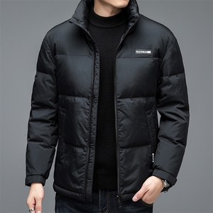 羽绒服男2023冬季新款商务休闲白鸭绒外套中年厚款保暖上衣男装图片