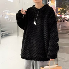 毛毛卫衣男韩版潮流冬季保暖2023新款ins宽松百搭外套WB146-P43，男装卫衣，星座412-3