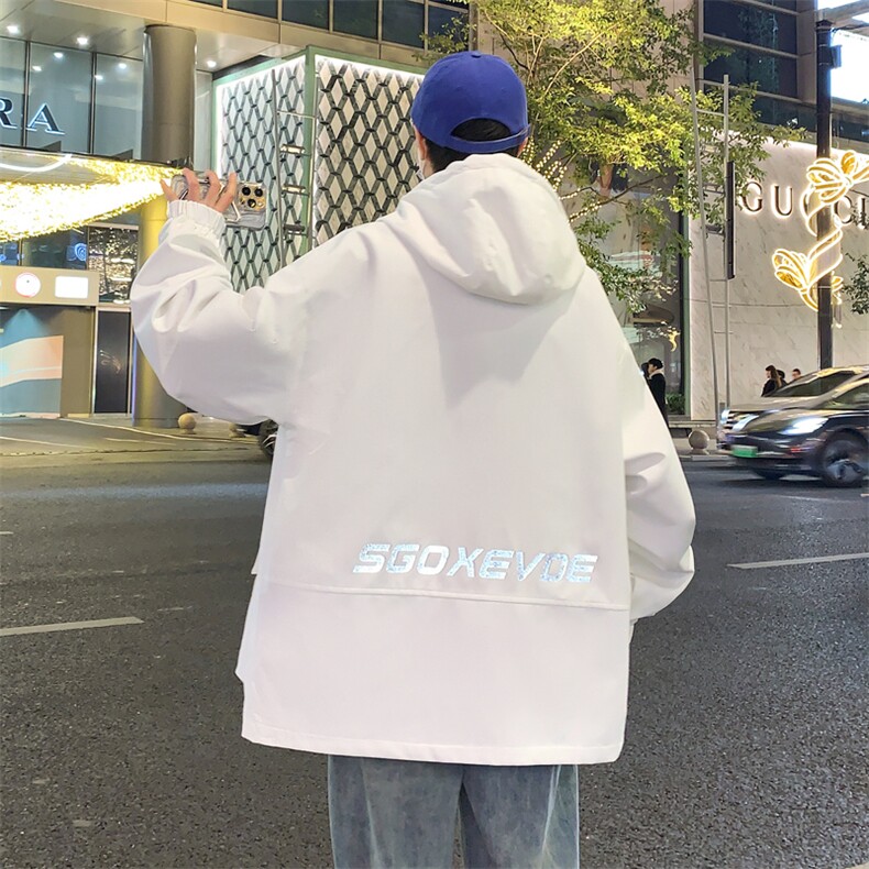 秋季新款潮牌连帽休闲工装多口袋外套男女A436-D209-P65,男装夹克,电商A436