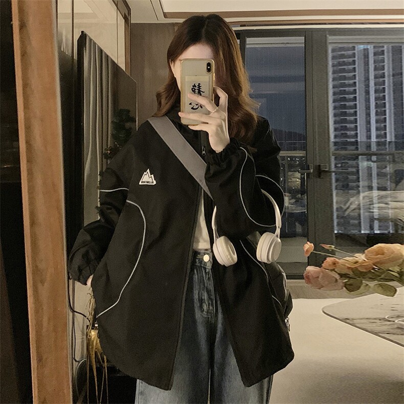 美式潮牌情侣设计感夹克宽松复古重工刺绣棒球服外套女男C392-80,男装夹克,星座911-2(原星座613-2）