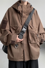 8XL-M特大码冲锋衣防水宽松工装风男夹克外套JK1306P90控118，男装夹克，电商D206-1