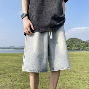 美式高街工装牛仔短裤 A451特P35 控55图片