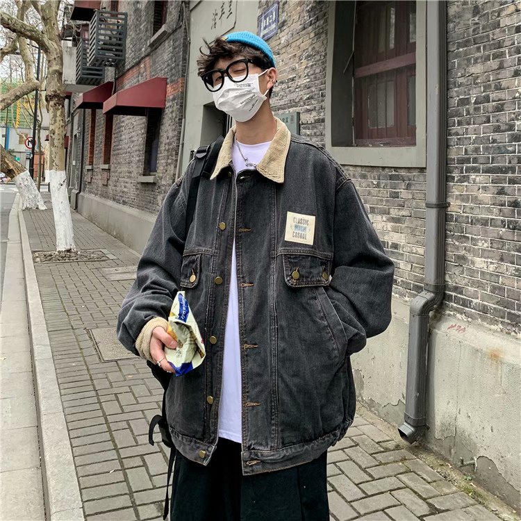 工装纽扣牛仔夹克衫秋季轻熟风男装衣服男韩版潮流帅气青少年外套,男装工装外套,星座1210-1