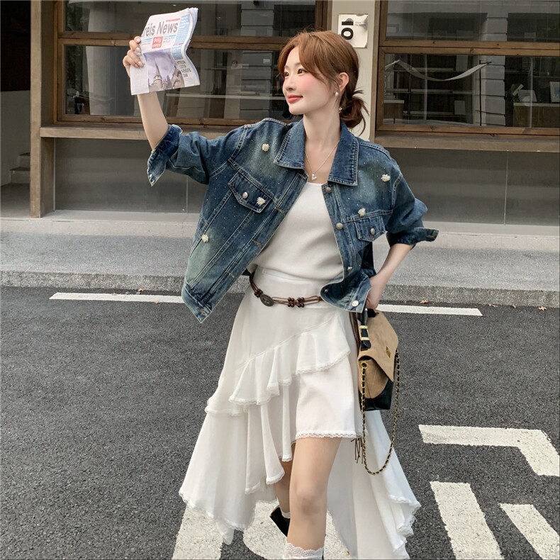 新品牛仔外套女学院风F9805---P155--K208,女装短外套,2C253