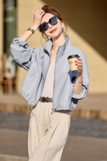 欧货短款皮衣外套女2025春新款小个子立领高级感百搭美式夹克上衣，女装皮衣，简古