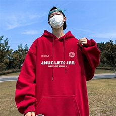 抖音得物供货可提供视频秋冬重磅美式宽松连帽卫衣DL2330，男装卫衣，电商A486
