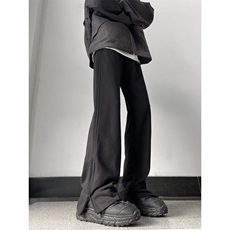 XZ612-K718-P45控68加绒P55秋冬卫裤百搭侧边拉链美式卫裤潮1，男装休闲裤，星座612