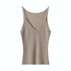 2025年秋季新款深V甜美女士针织吊带，女装背心吊带，金暖绒