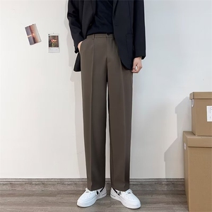 西装男韩版潮流高街帅气2023春秋新款ins宽松百搭直筒裤K3330-P39图片