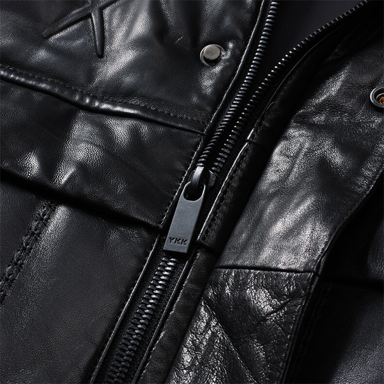 DLSN8125羽绒皮衣男头层绵羊皮白鸭绒羽绒服皮风衣P1550,男装皮衣,电商B360