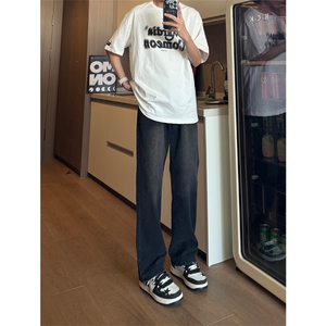 现货 水洗复古宽松直筒牛仔裤男 K5806-P50 控78图片