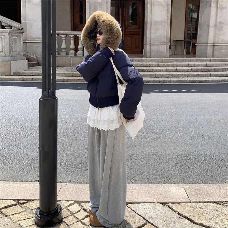 A551-P88冬季毛领连帽收腰加厚短款棉服,男装棉衣,星座911