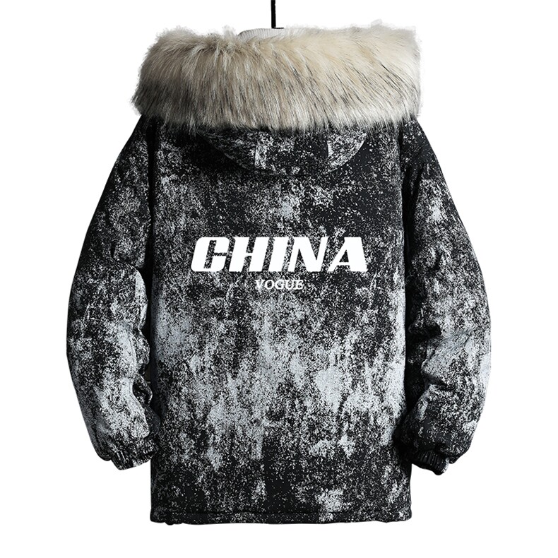MC49001-P135日系潮衣男大码派克服男工装服外套袄网格,男装棉衣,电商A040A