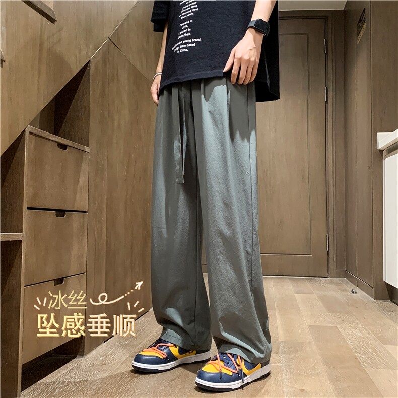 潮流休闲超薄清爽速干尼龙冰丝拖地裤 7011特批32图片