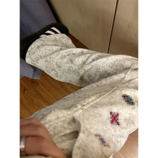 春装高品质扎染刺绣工艺弯刀卫裤男重磅复古垂感休闲运动裤阔腿裤，男装休闲裤，电商A443