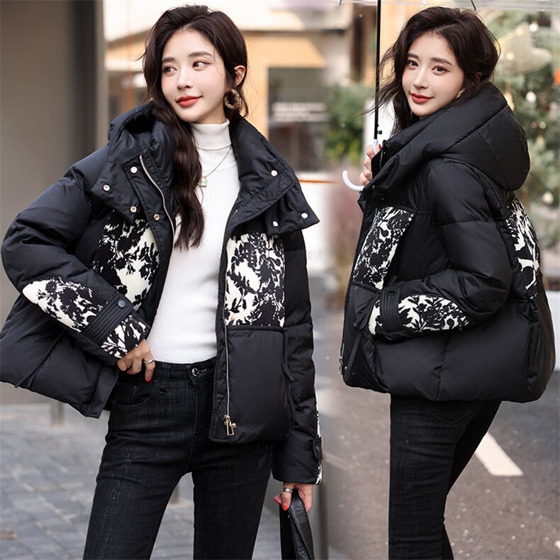 2023冬季新款羽绒服女短款小个子设计感小众短外套潮，女装羽绒服，笃写