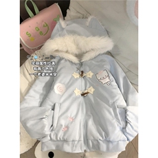 1506A/G78840/P99日系亚萌甜美刺绣猫咪麂皮绒棉服1，男装棉衣，星座1506A