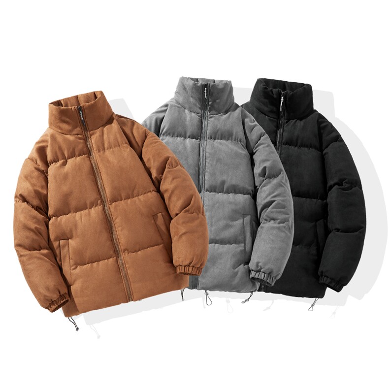 冬季新款男士立领棉衣鹿皮绒简约日系港风棉袄767p85，男装棉衣，星座1113