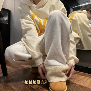 冬季新款加绒保暖潮流可爱小狗表宽松休闲卫裤B315-K876-p65控88图片
