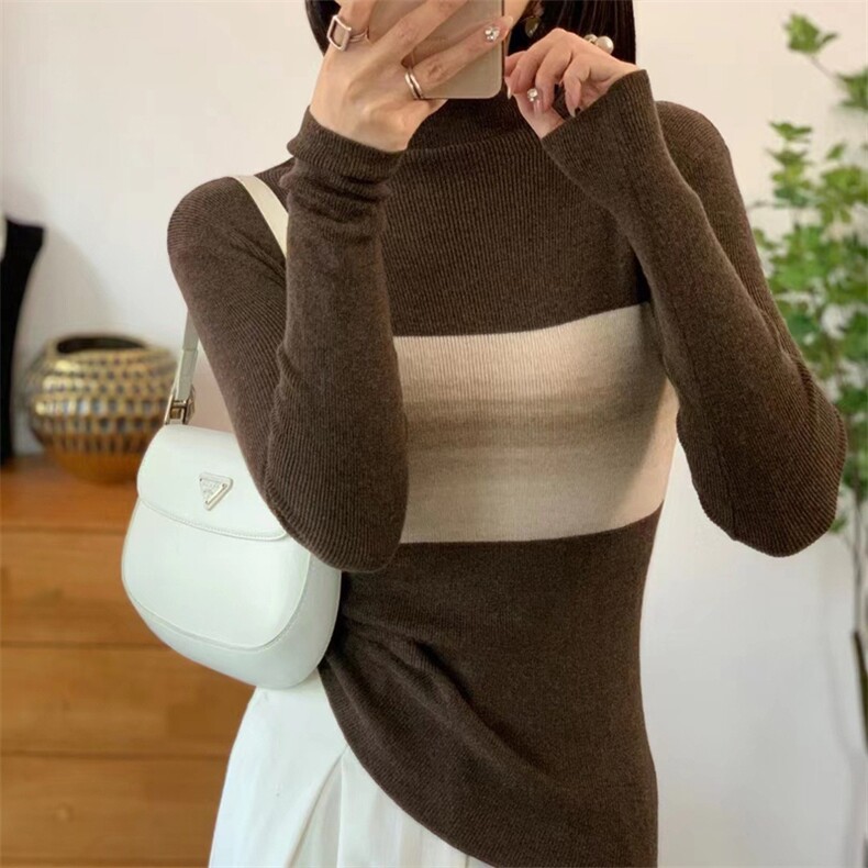 时尚百搭女士羊毛衫简约优雅修身显瘦长袖针织衫,女装羊毛衫,宛庄羊绒