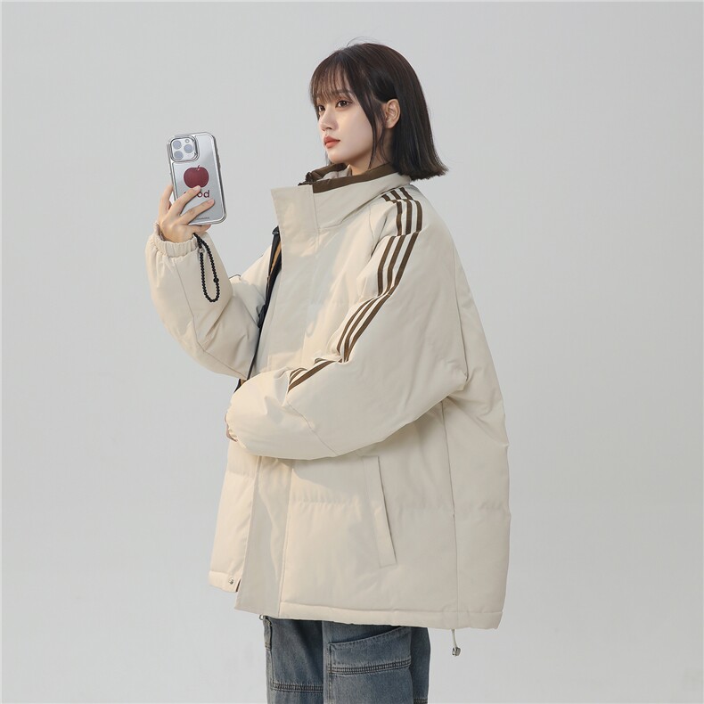 ！冬季条纹五防立领加绒加厚棉衣情侣撞色棉服外套MY7777-p68,男装棉衣,星座610B-1