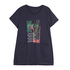 2021夏款大码女装印花绣花上衣213款，女装大码女装，秋牧寒烟