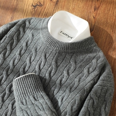 2025年秋季时尚百搭通勤简约休闲麻花款，男装羊绒套衫，冬季工坊