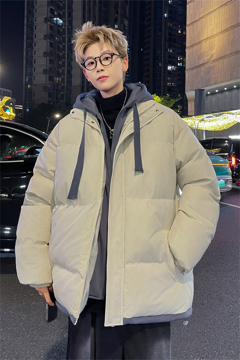 冬季情侣装加厚棉衣外套男假两件加厚外套男装上衣BM07-P75,男装棉衣,星座210-1