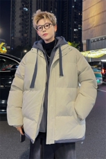 冬季情侣装加厚棉衣外套男假两件加厚外套男装上衣BM07-P75，男装棉衣，星座210-1
