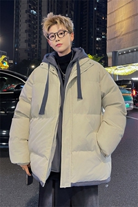 冬季情侣装加厚棉衣外套男假两件加厚外套男装上衣BM07-P75图片