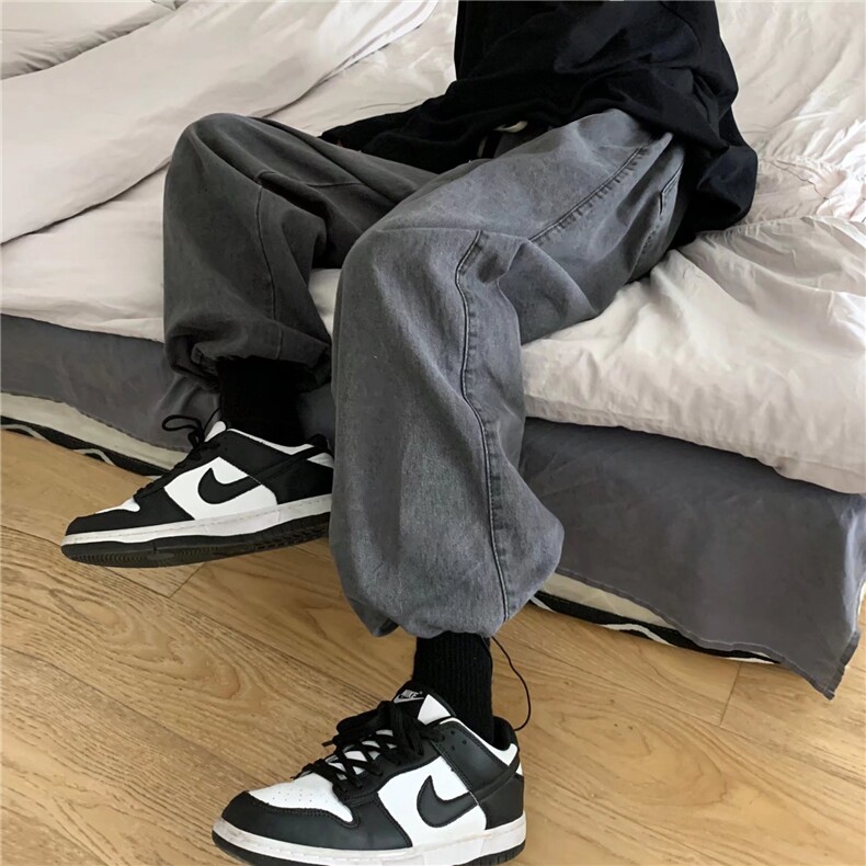 美式vibe风裤子高街ins潮牌牛仔裤男N1126P40图片