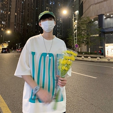 2025夏季港风休闲宽松印花T恤B266-DX10-P30，男装T恤，星座B257-1
