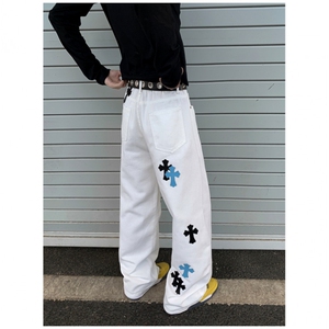 秋冬潮牌复古阔腿裤男宽松直筒百搭牛仔裤N01155-P50图片