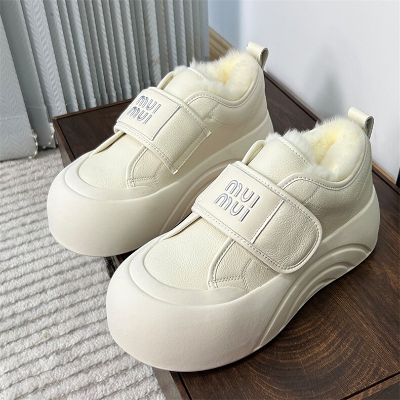 X4404-185头层牛皮小白鞋女2024冬季新款魔术贴大头板鞋女,男鞋休闲鞋,星座1407-3